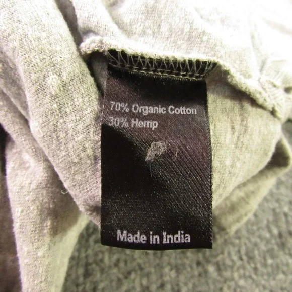 Flint and Tinder Polo Shirt Mens Large Gray Organic Cotton Hemp Short Sleeve - Picture 6 of 12